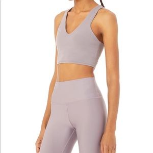 Alo Airlift Legging & Real Bra Tank lavender smoke